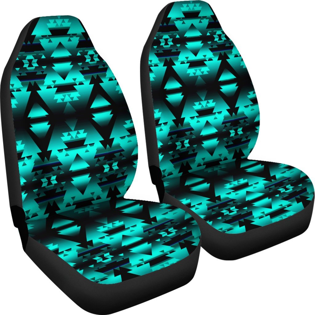 Turquoise Aztec Triangle Universal Fit Car Seat Covers