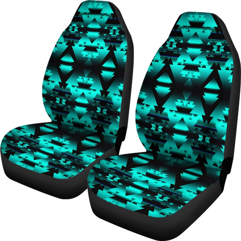 Turquoise Aztec Triangle Universal Fit Car Seat Covers