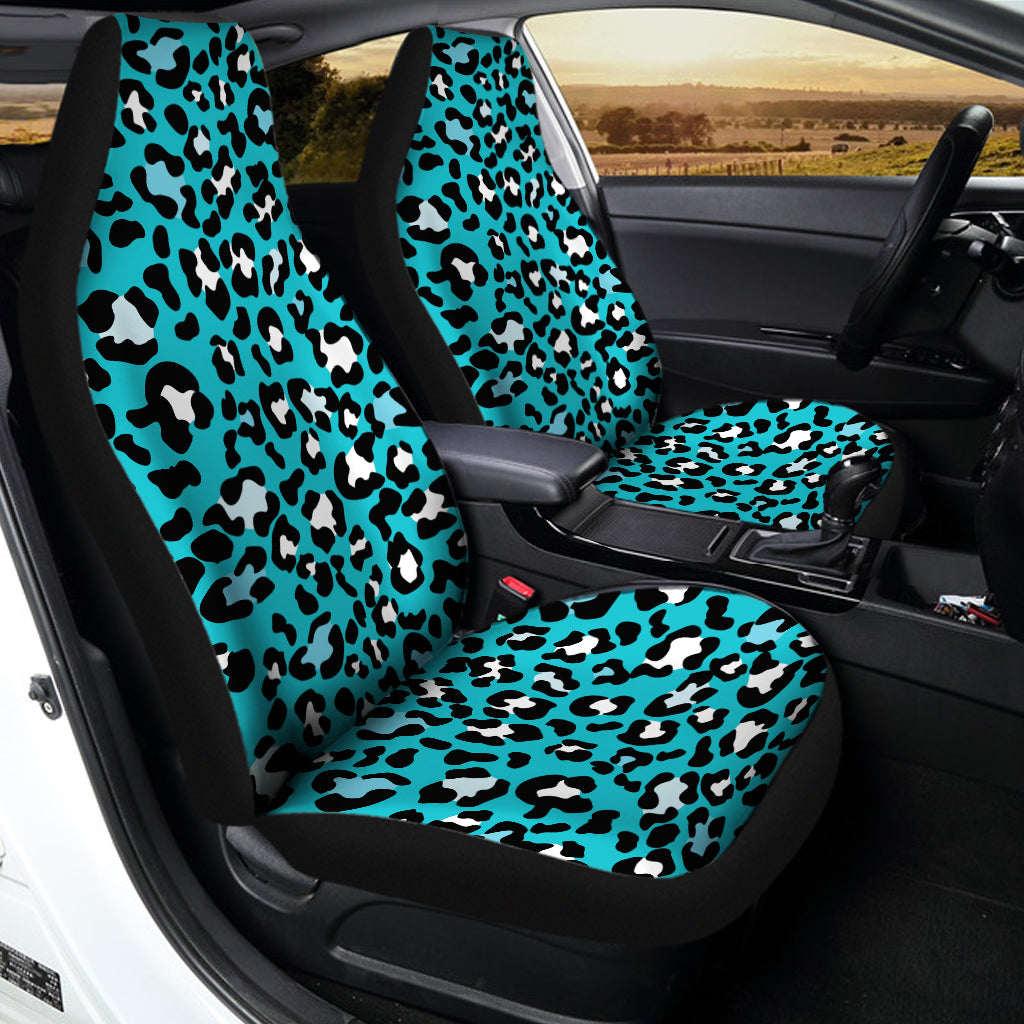 Turquoise Leopard Print Universal Fit Car Seat Covers