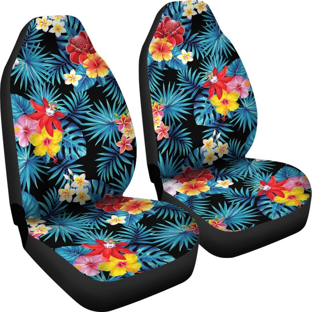 Carseat Cover Summer/ Turquoise Tropical Hawaii Pattern Print Universal Fit Car Seat Covers