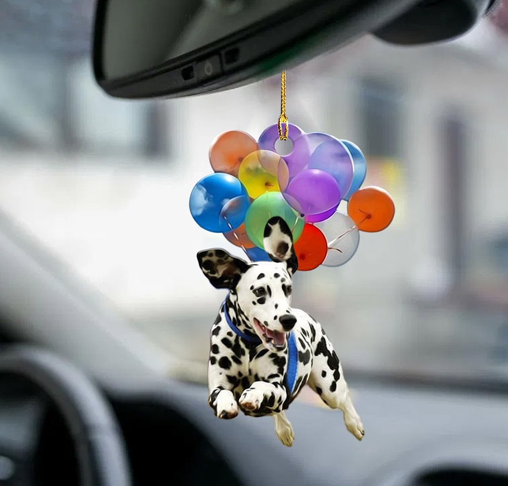 Dalmatian Dog Fly With Bubbles Car Hanging Ornament Dog Ornament Coolspod
