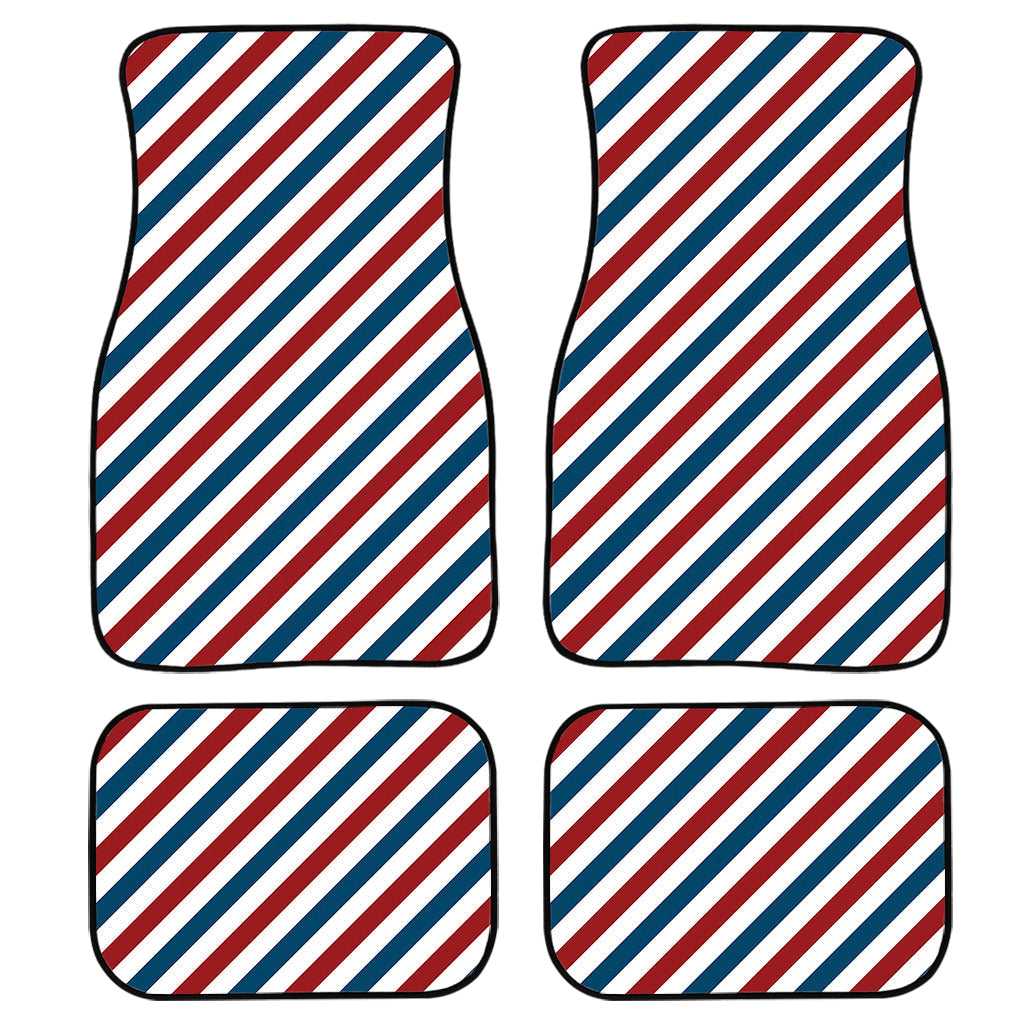 Usa Patriotic Striped Pattern Print Front And Back Car Floor Mats/ Front Car Mat