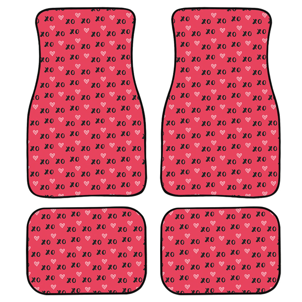 Valentine''S Day Xoxo Pattern Print Front And Back Car Floor Mats/ Front Car Mat