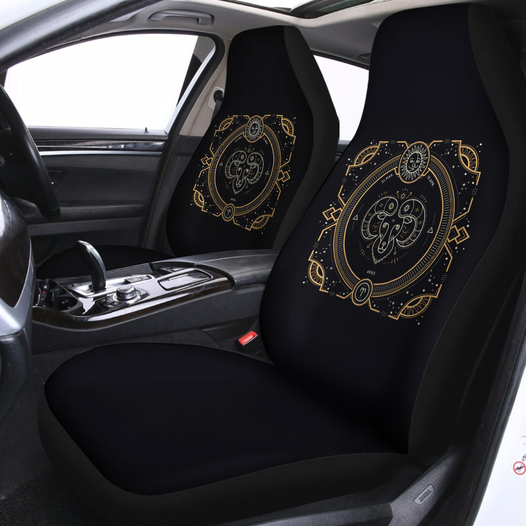 Vintage Aries Zodiac Sign Print Universal Fit Car Seat Covers