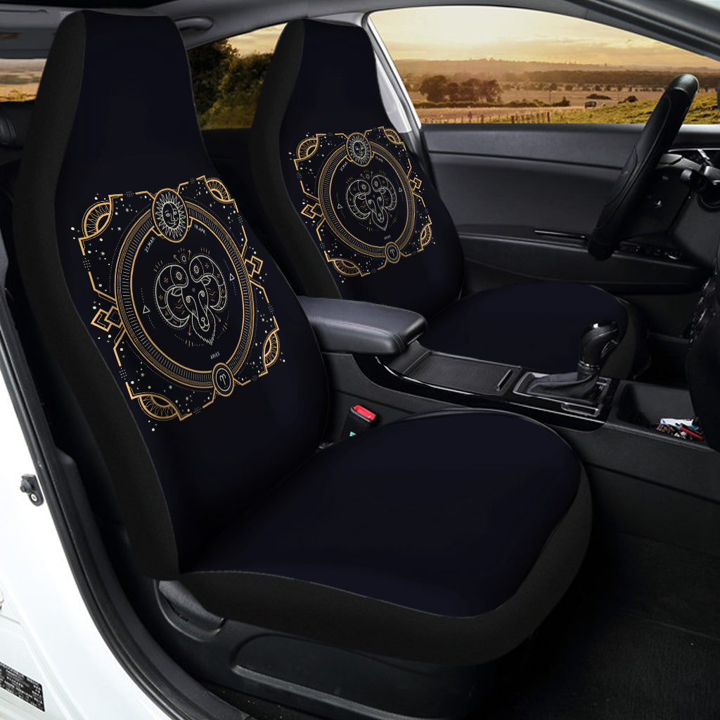 Vintage Aries Zodiac Sign Print Universal Fit Car Seat Covers