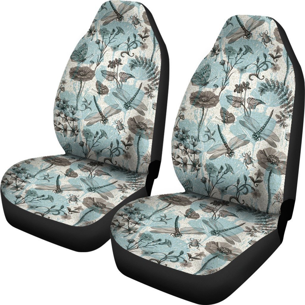 Vintage Blue Dragonfly Universal Fit Car Seat Covers