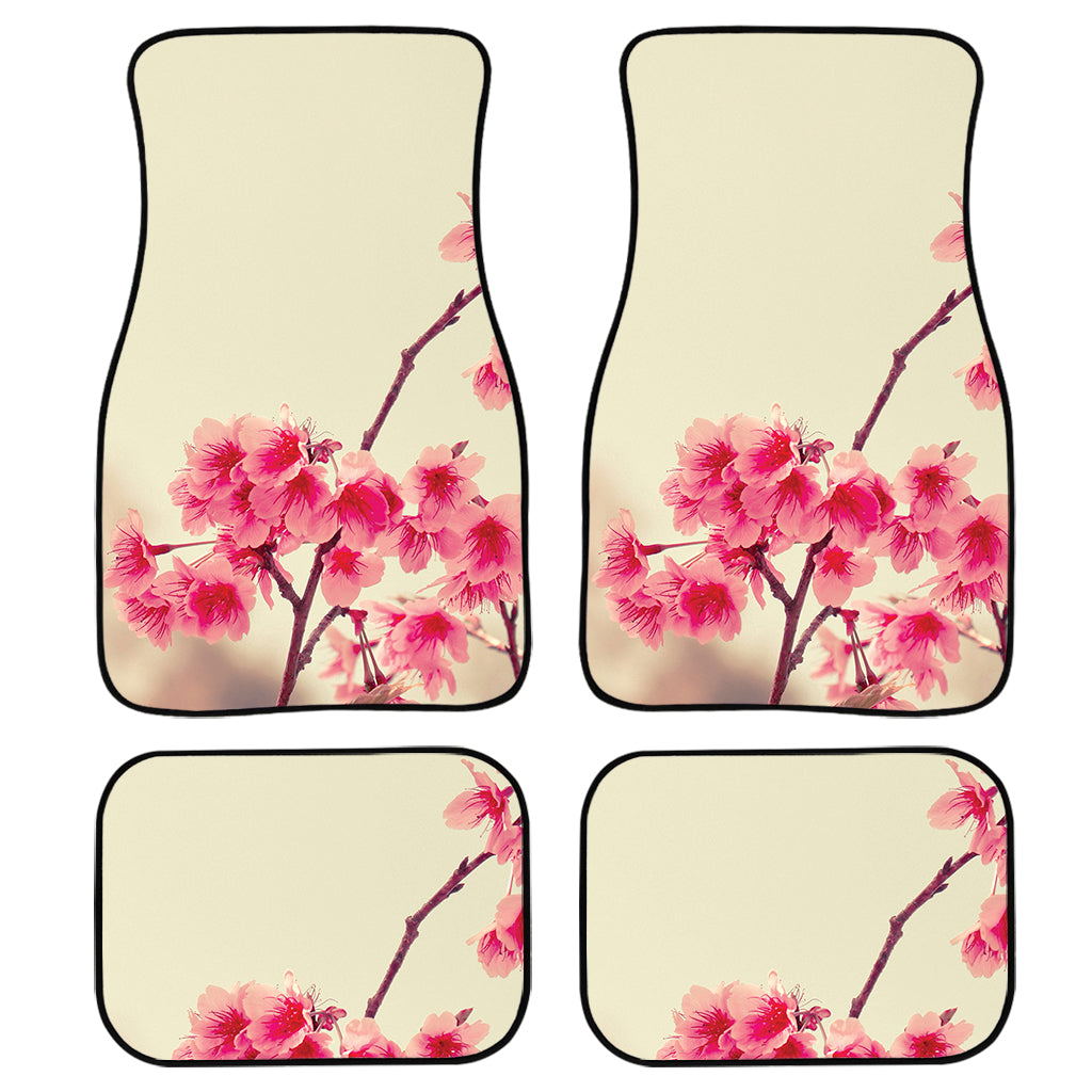 Vintage Cherry Blossom Print Front And Back Car Floor Mats/ Front Car Mat