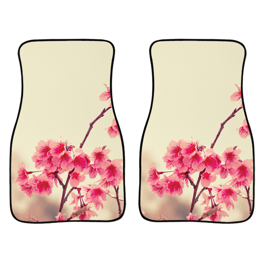 Vintage Cherry Blossom Print Front And Back Car Floor Mats/ Front Car Mat