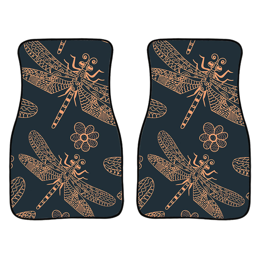 Vintage Dragonfly Pattern Print Front And Back Car Floor Mats/ Front Car Mat