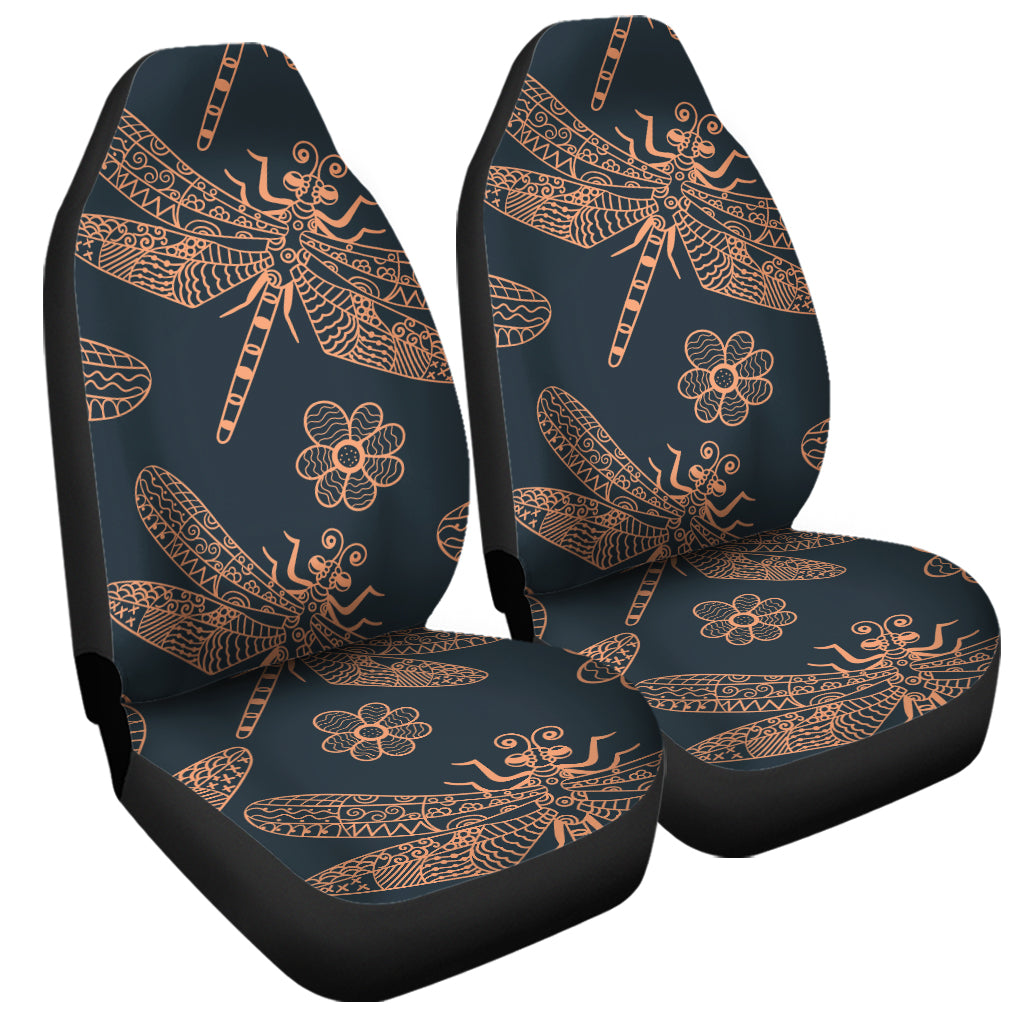 Vintage Dragonfly Pattern Print Universal Fit Car Seat Covers