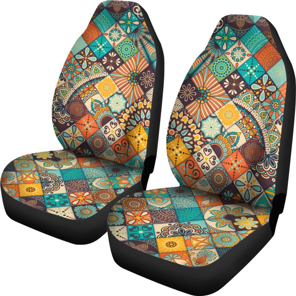 Vintage Mandala Bohemian Pattern Print Universal Fit Car Seat Covers