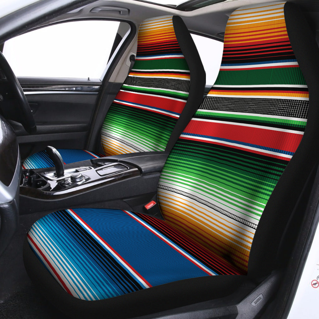 Vintage Mexican Blanket Pattern Print Universal Fit Car Seat Covers