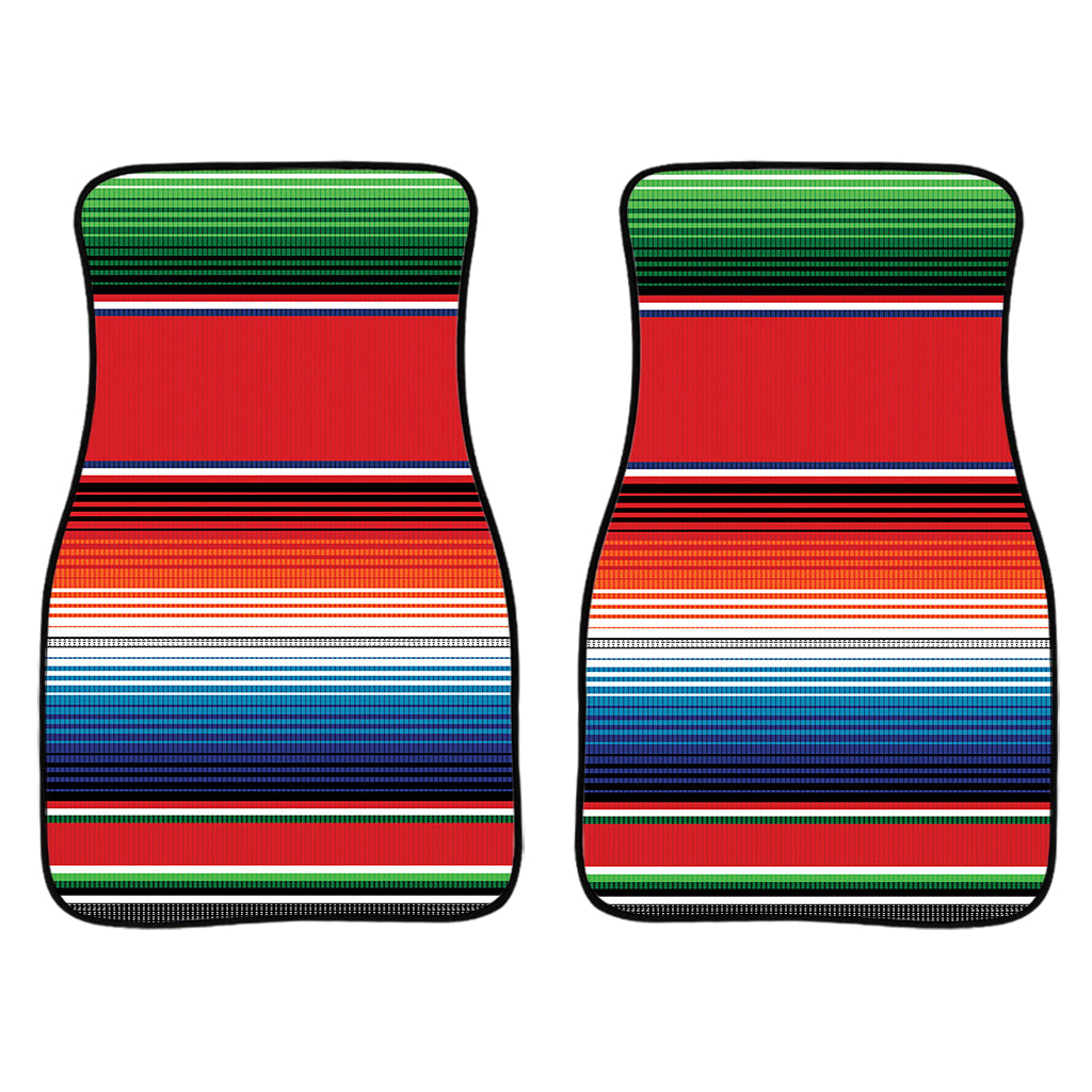Vintage Mexican Serape Pattern Print Front And Back Car Floor Mats/ Front Car Mat