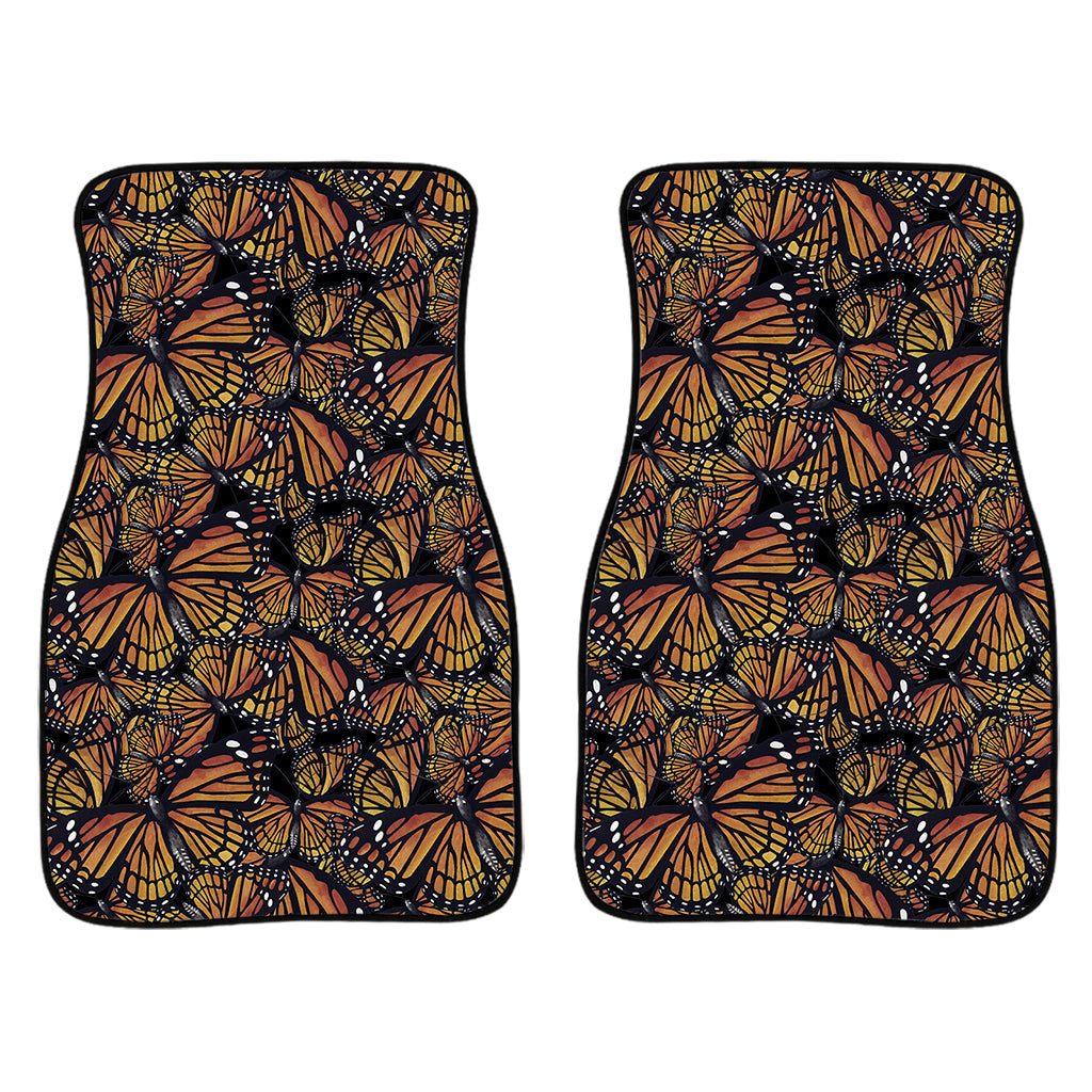 Vintage Monarch Butterfly Pattern Print Front And Back Car Floor Mats/ Front Car Mat