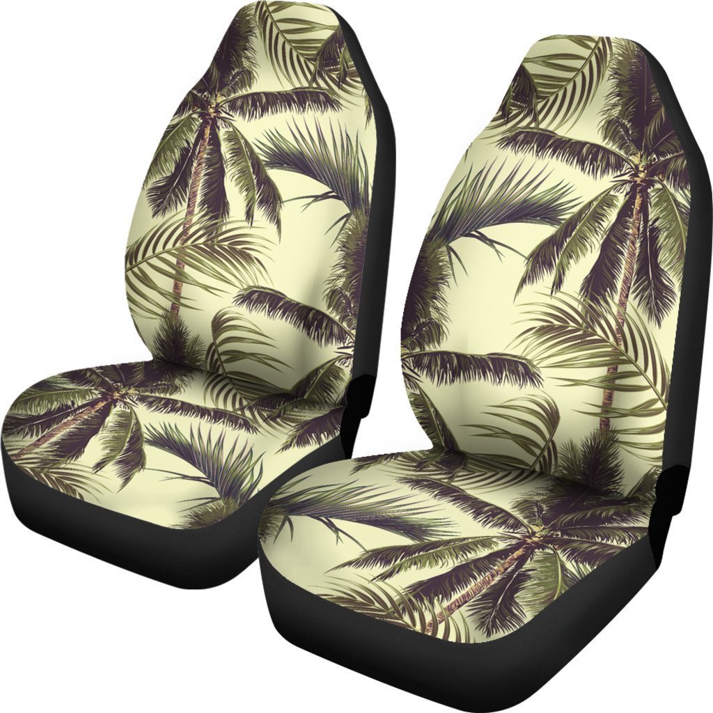 Vintage Palm Tree Pattern Print Universal Fit Car Seat Covers
