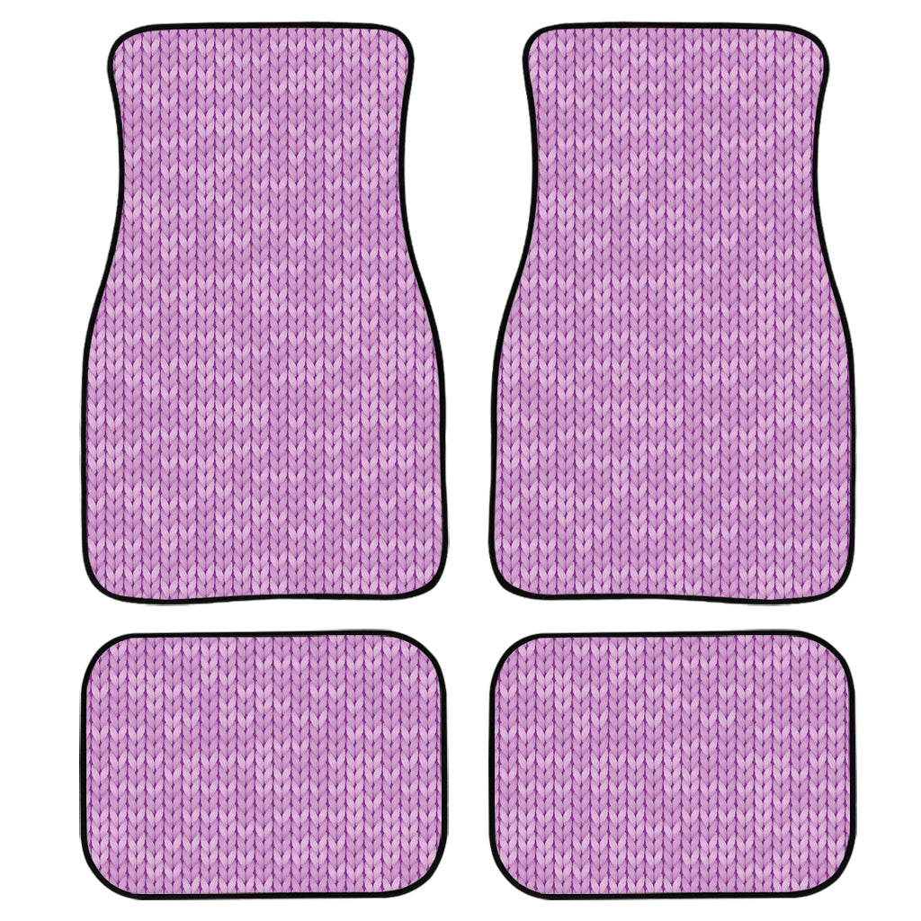 Violet Knitted Pattern Print Front And Back Car Floor Mats/ Front Car Mat