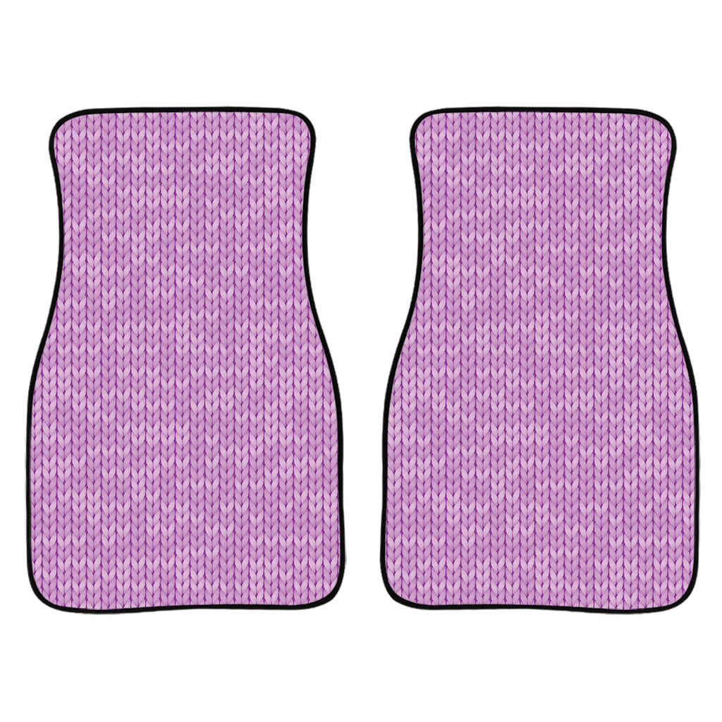 Violet Knitted Pattern Print Front And Back Car Floor Mats/ Front Car Mat