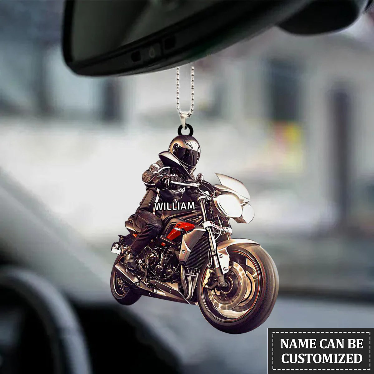 Personalized Flat Acrylic Car Hanging Ornament/ Men Motor Biker Ornament For Cars