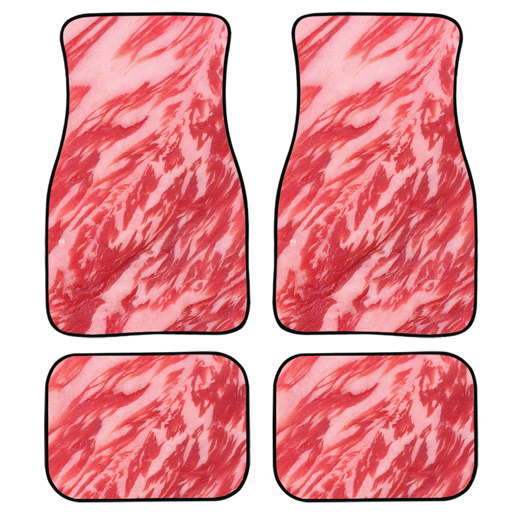 Wagyu Beef Meat Print Front And Back Car Floor Mats/ Front Car Mat