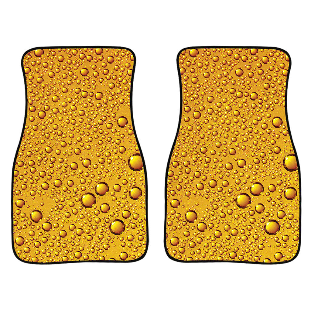 Water Drops On Beer Print Front And Back Car Floor Mats/ Front Car Mat