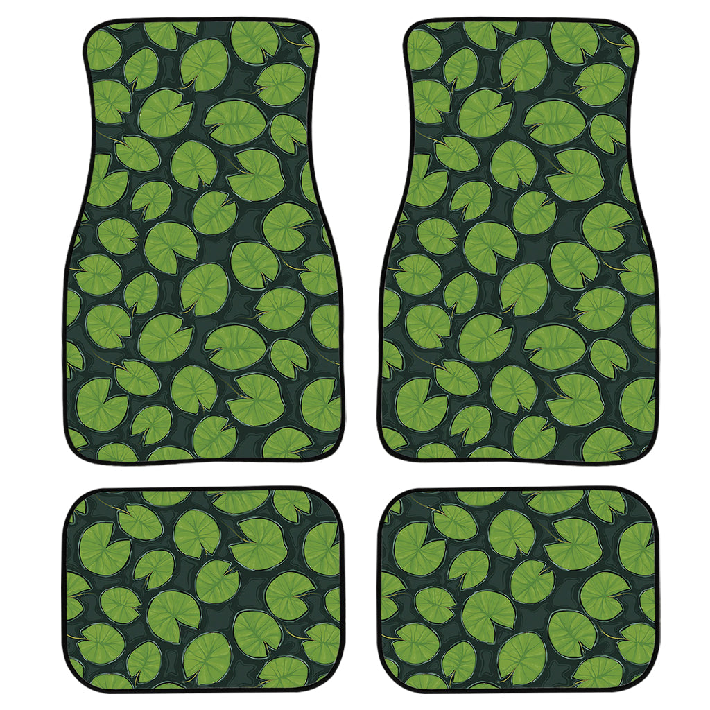 Water Lily Pads Pattern Print Front And Back Car Floor Mats/ Front Car Mat