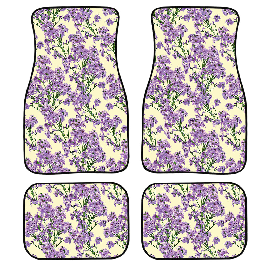 Watercolor Lavender Pattern Print Front And Back Car Floor Mats/ Front Car Mat