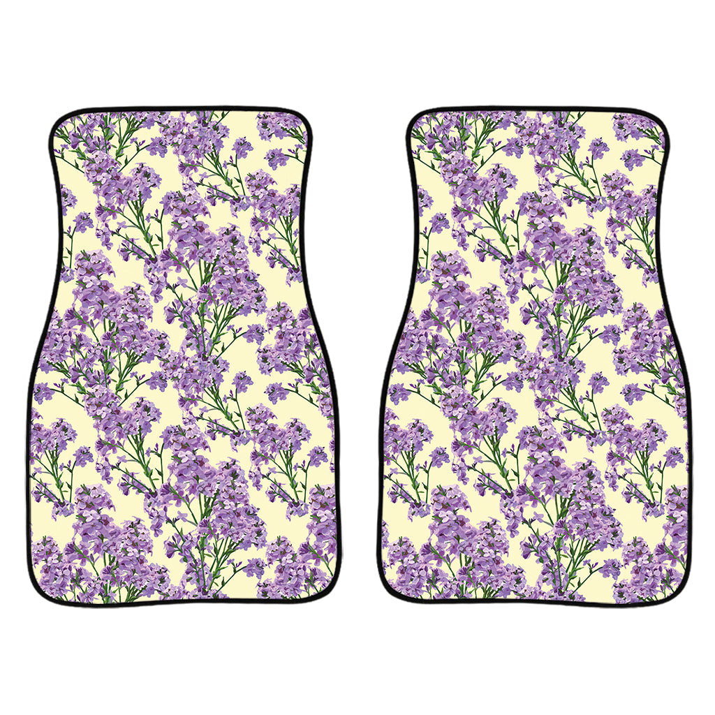 Watercolor Lavender Pattern Print Front And Back Car Floor Mats/ Front Car Mat