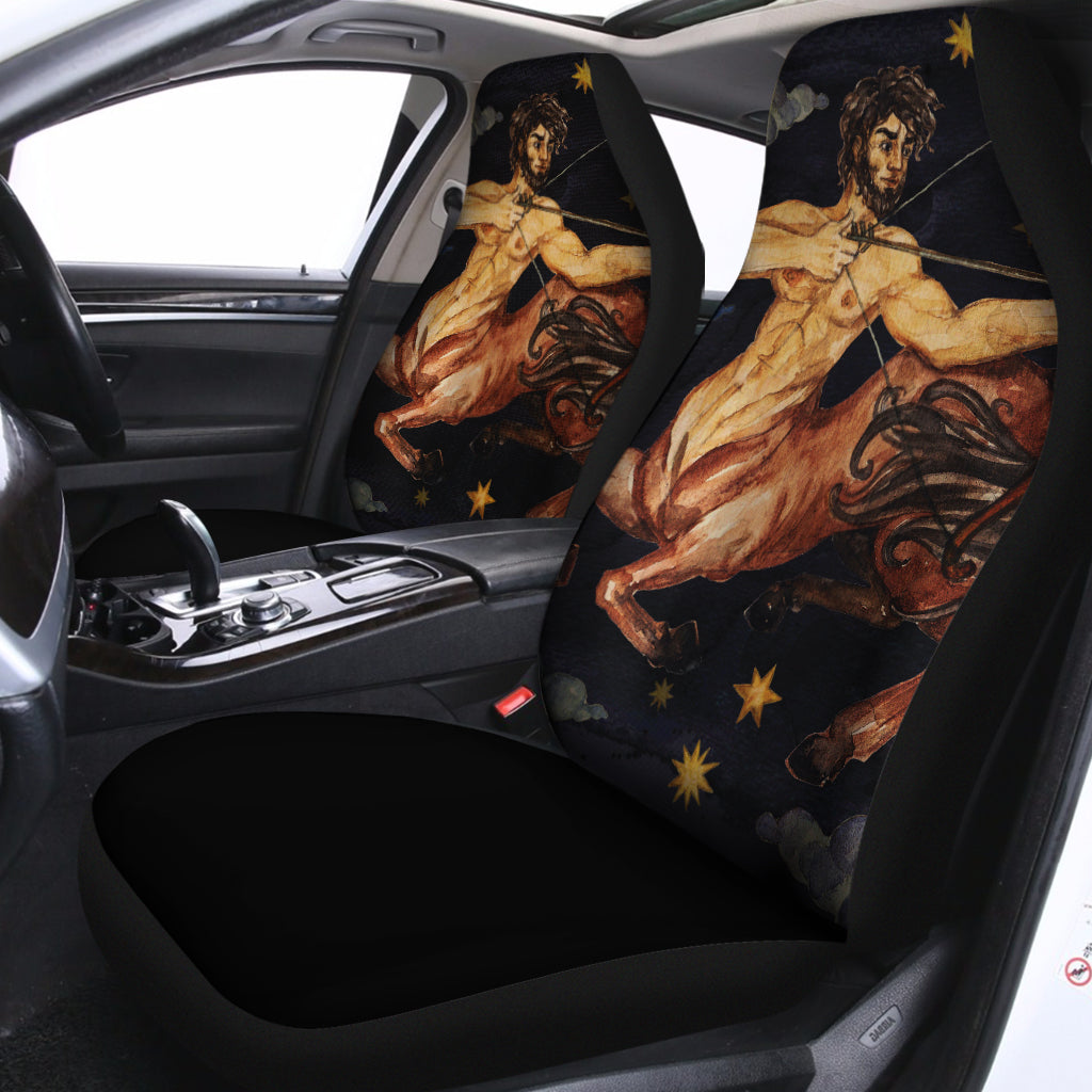 Watercolor Sagittarius Zodiac Sign Print Universal Fit Car Seat Covers