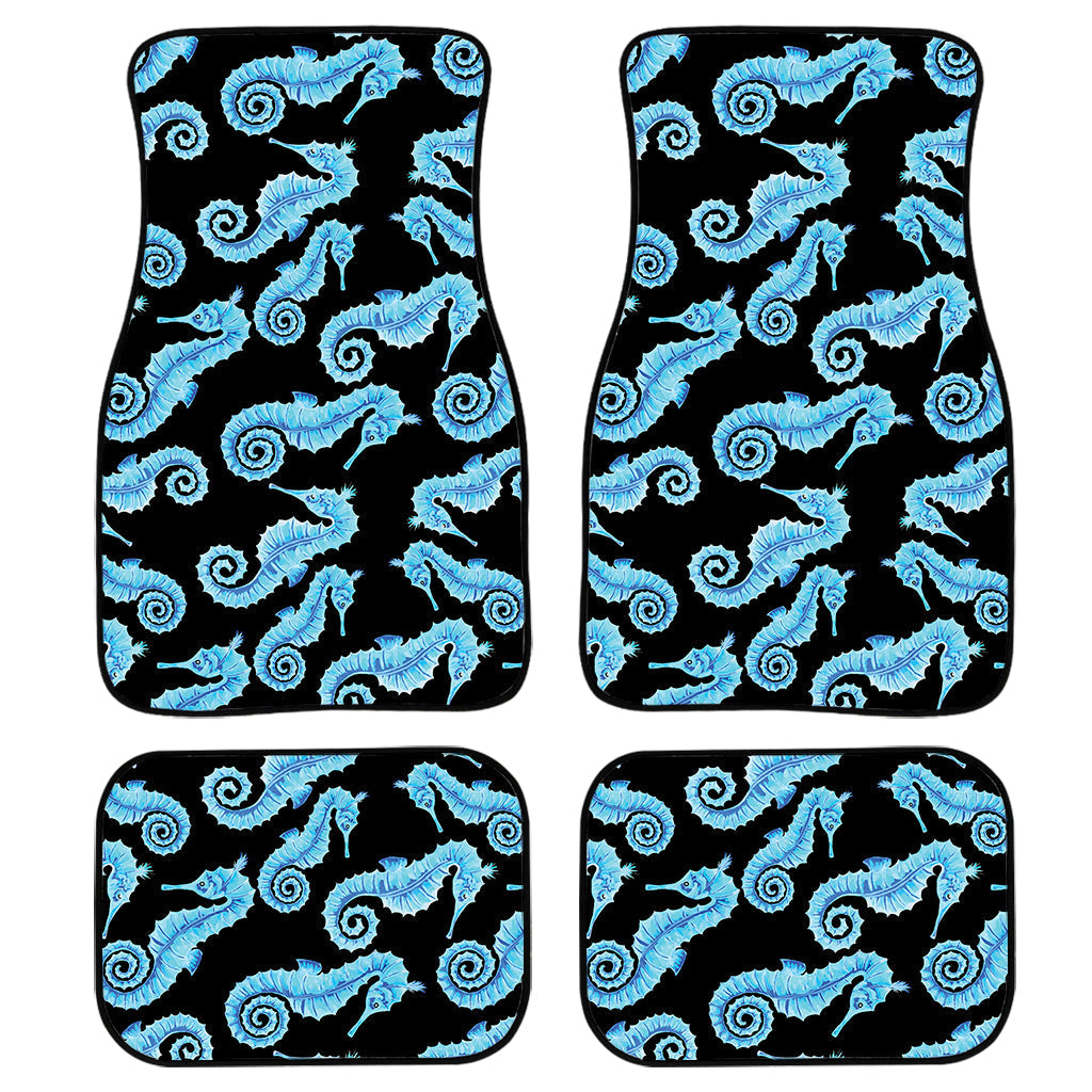 Watercolor Seahorse Pattern Print Front And Back Car Floor Mats/ Front Car Mat