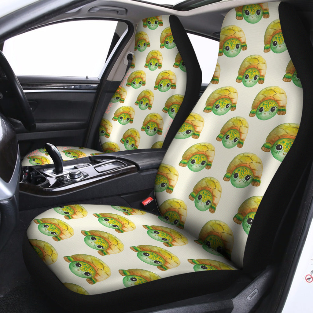 Watercolor Turtle Pattern Print Universal Fit Car Seat Covers
