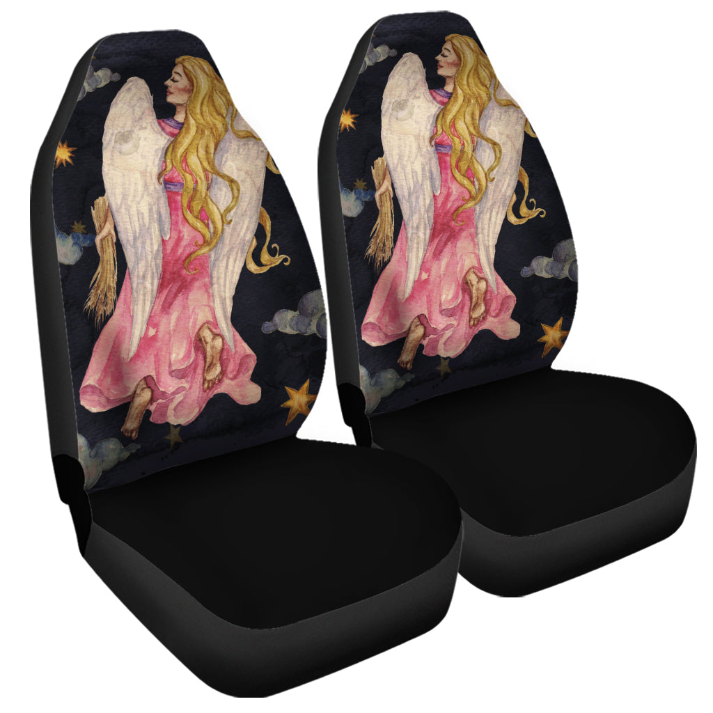 Watercolor Virgo Zodiac Sign Print Universal Fit Car Seat Covers