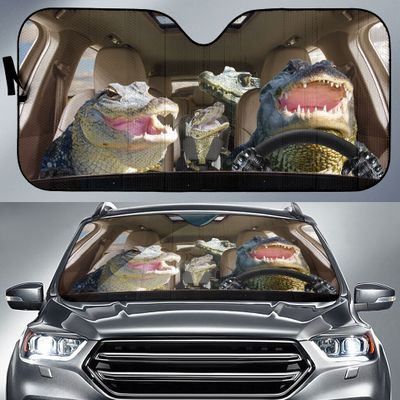 Alligator 3D All Over Printed CAR Sun Shade/ Car Sun Shade For Windshield