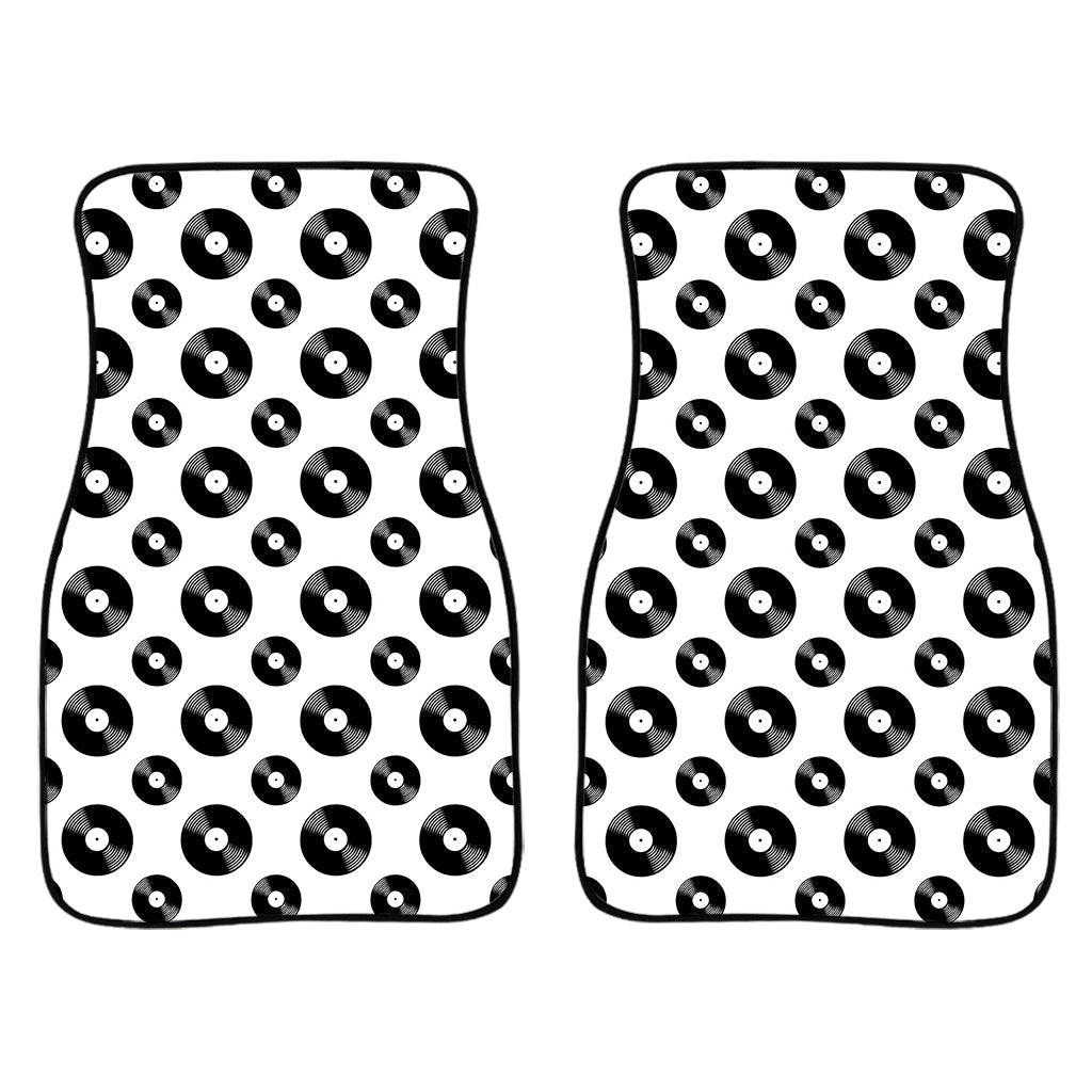 White And Black Vinyl Pattern Print Front And Back Car Floor Mats/ Front Car Mat