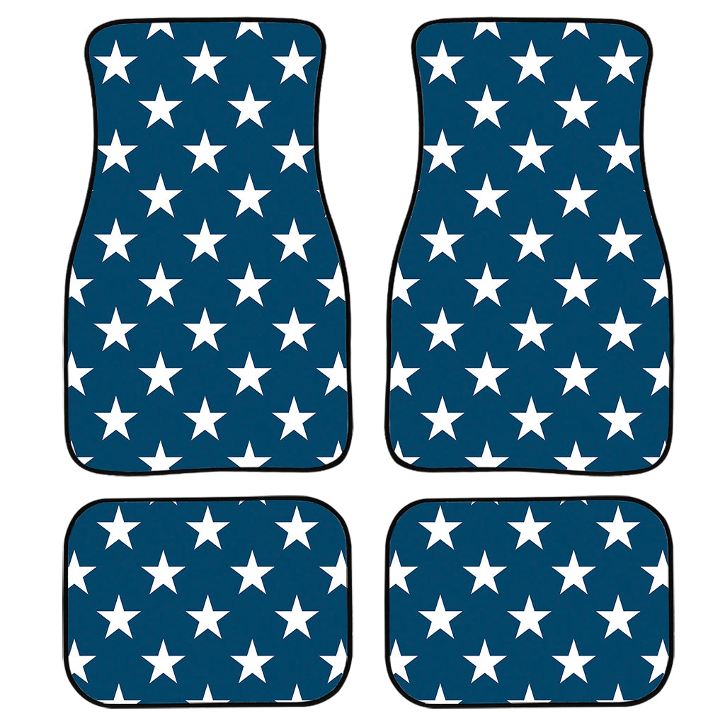 White And Blue Usa Star Pattern Print Front And Back Car Floor Mats/ Front Car Mat