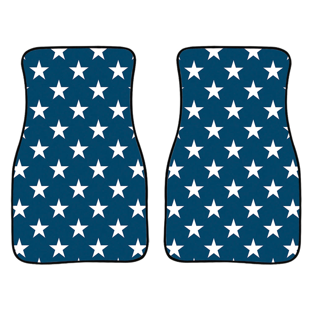 White And Blue Usa Star Pattern Print Front And Back Car Floor Mats/ Front Car Mat