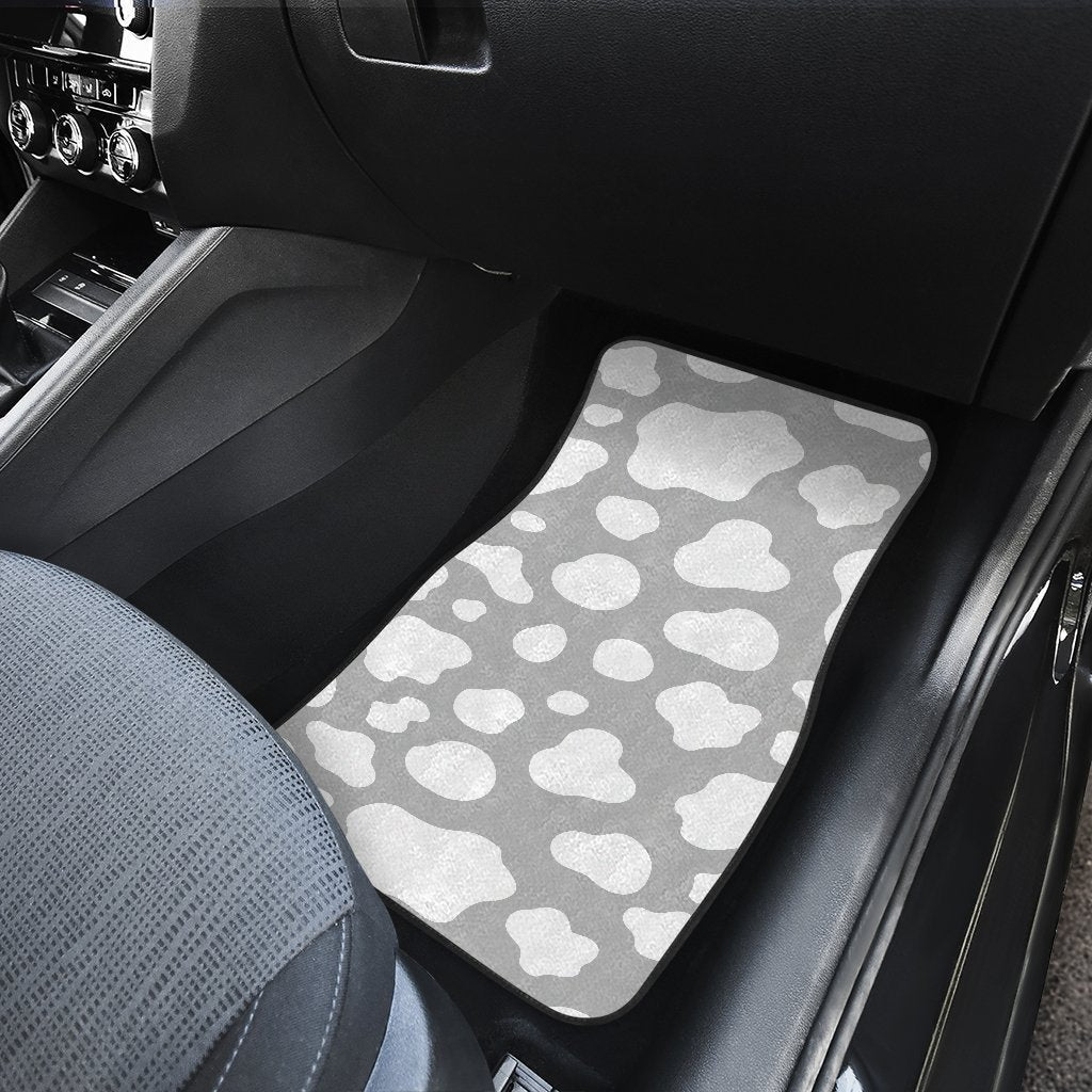 White And Grey Cow Print Front And Back Car Floor Mats/ Front Car Mat