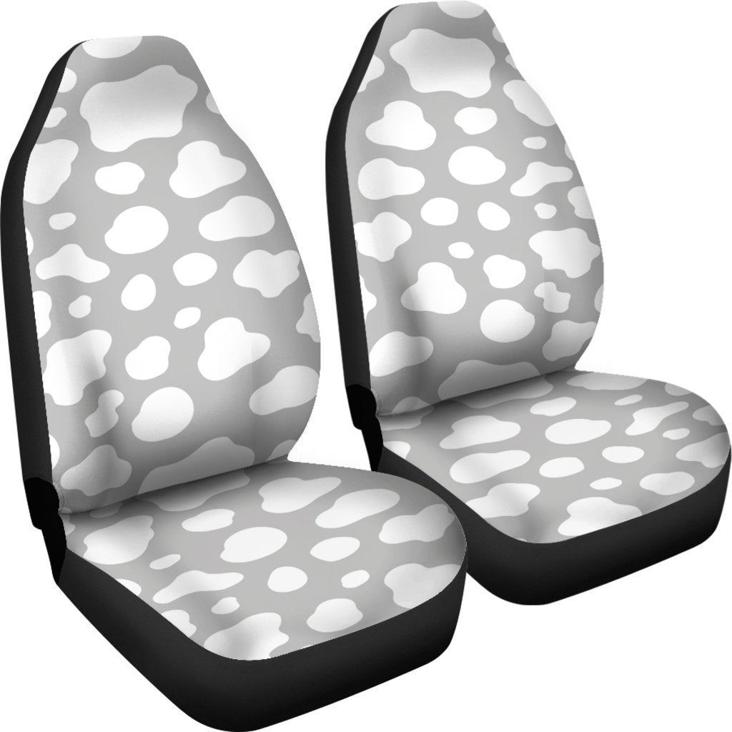 White And Grey Cow Print Universal Fit Car Seat Covers