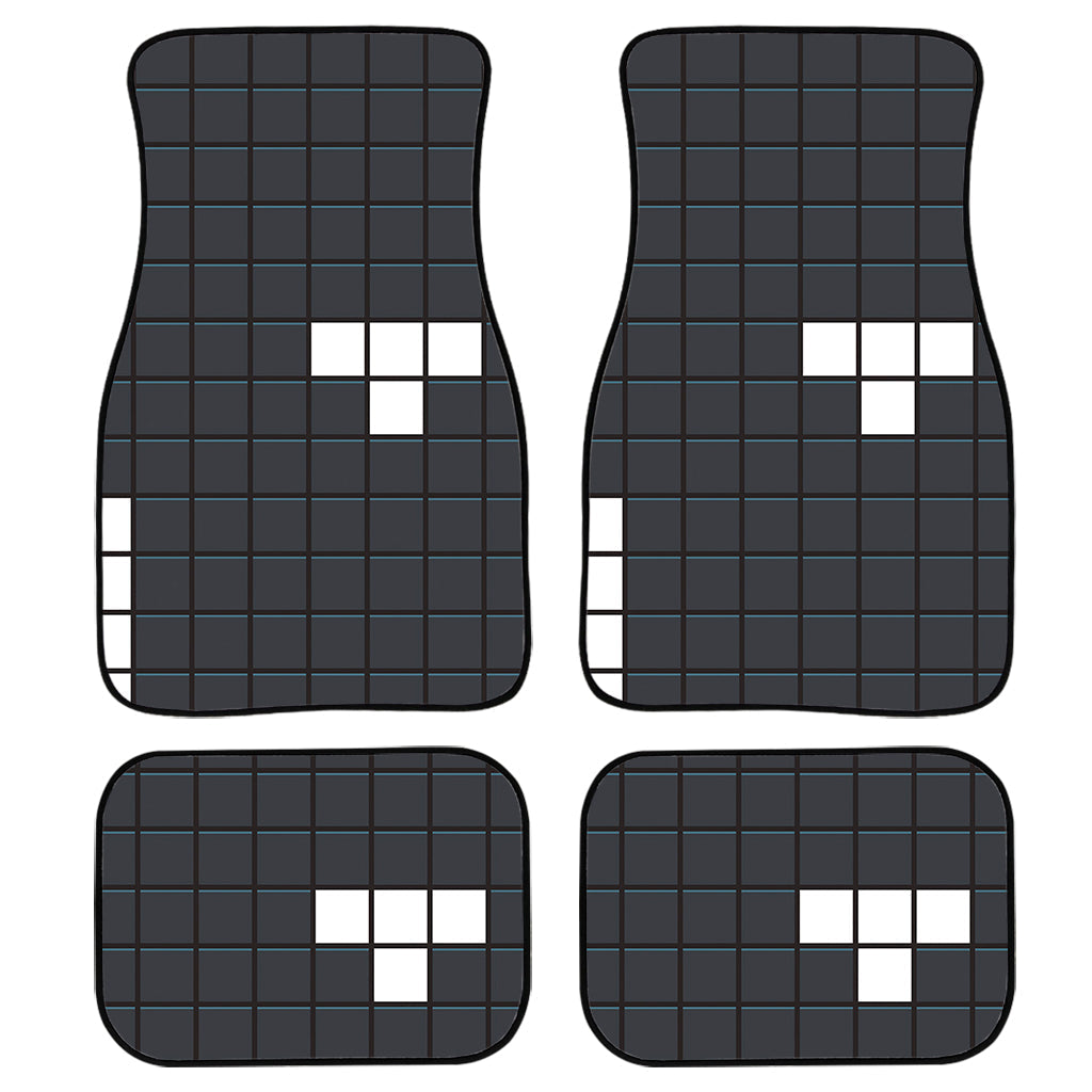 White Brick Puzzle Video Game Print Front And Back Car Floor Mats/ Front Car Mat