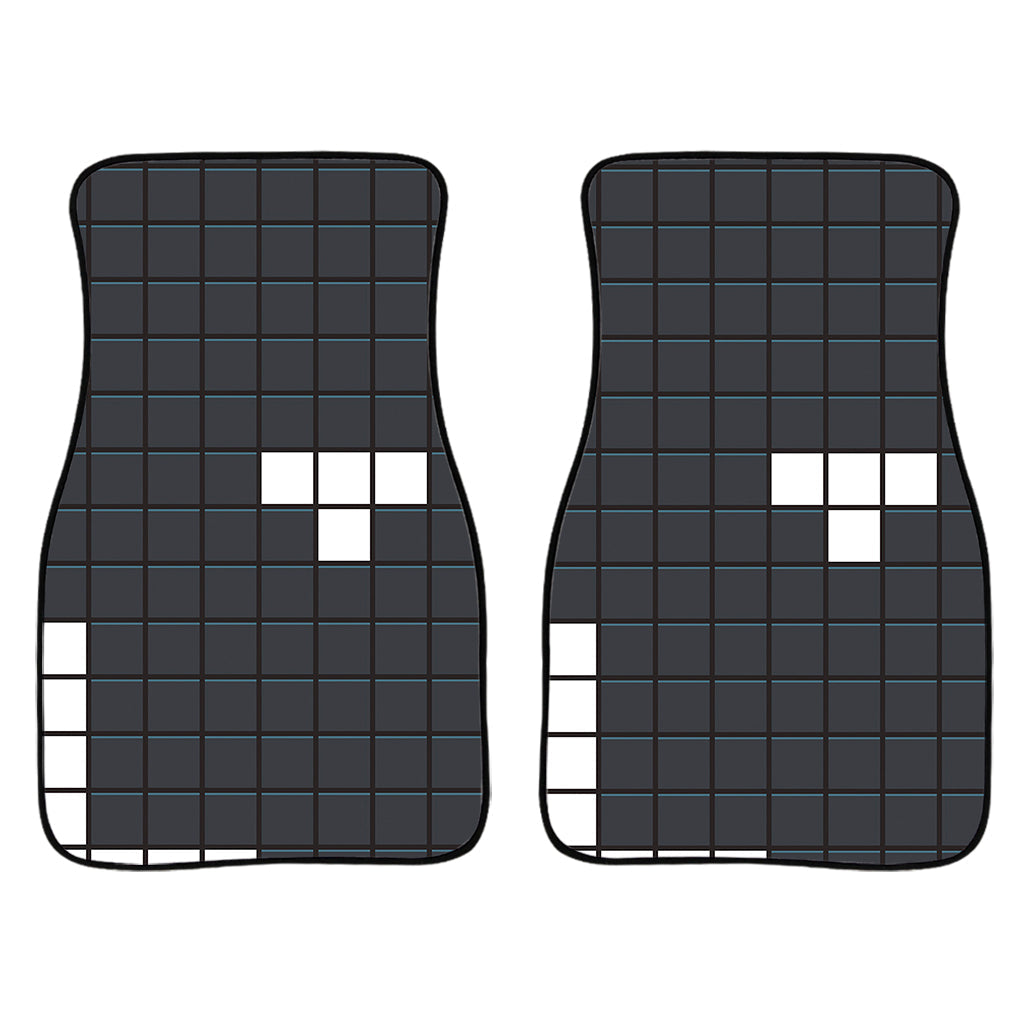 White Brick Puzzle Video Game Print Front And Back Car Floor Mats/ Front Car Mat