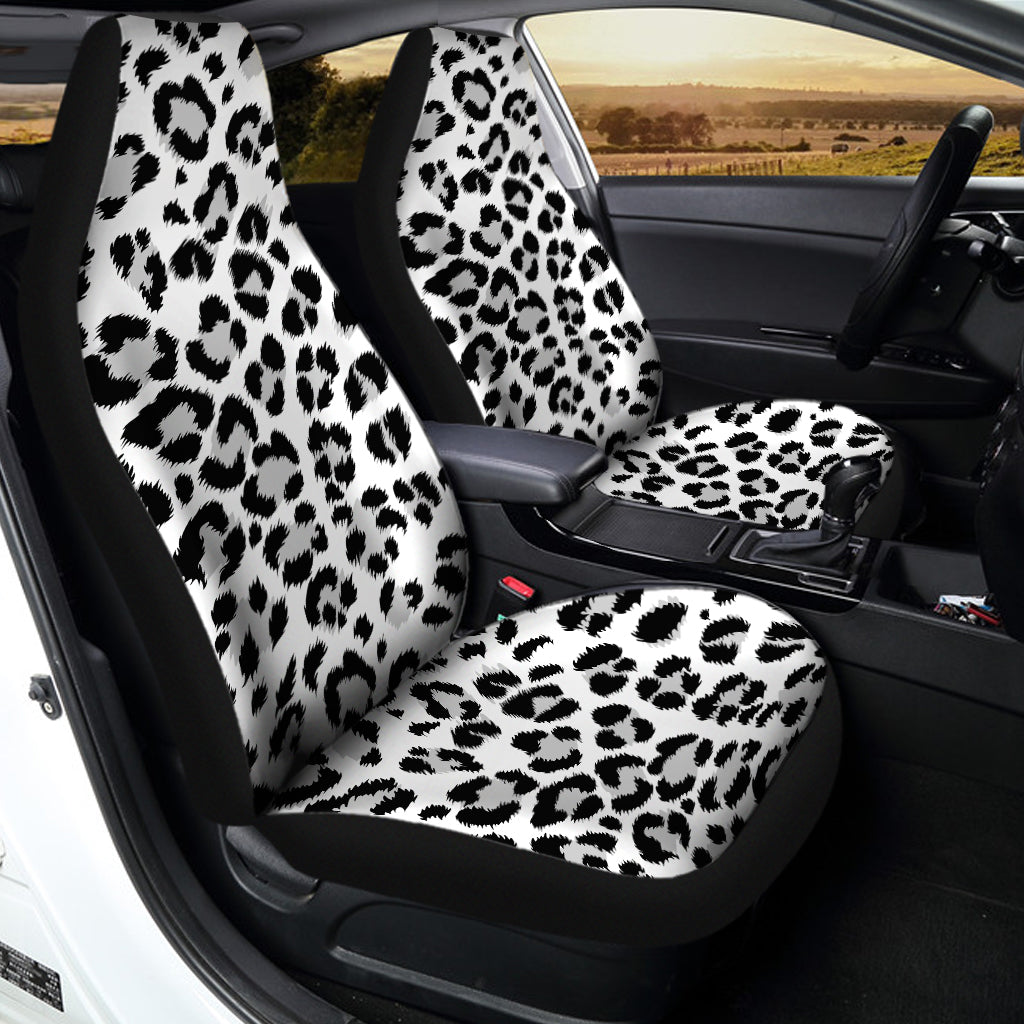 White Leopard Print Universal Fit Car Seat Covers