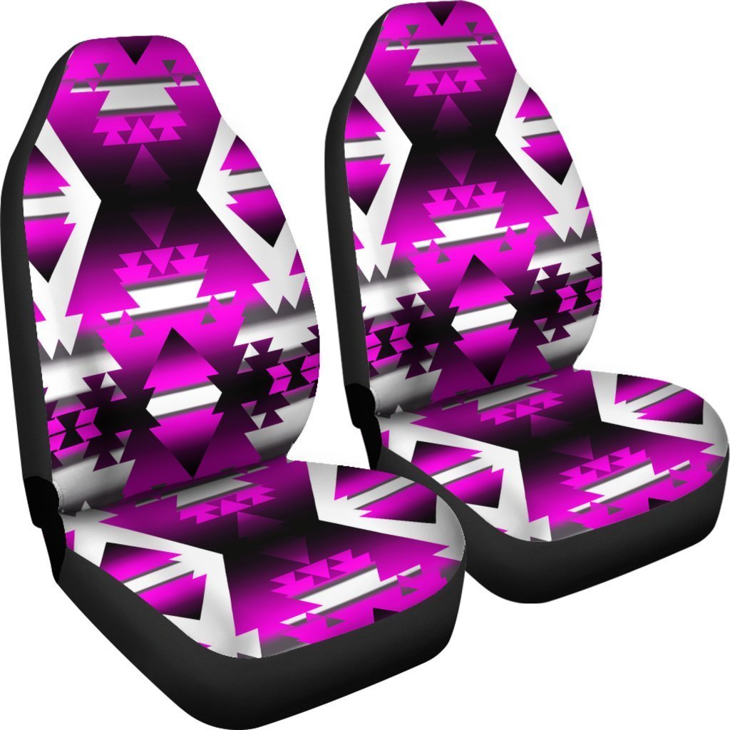 White Pink Aztec Triangle Universal Fit Car Seat Covers