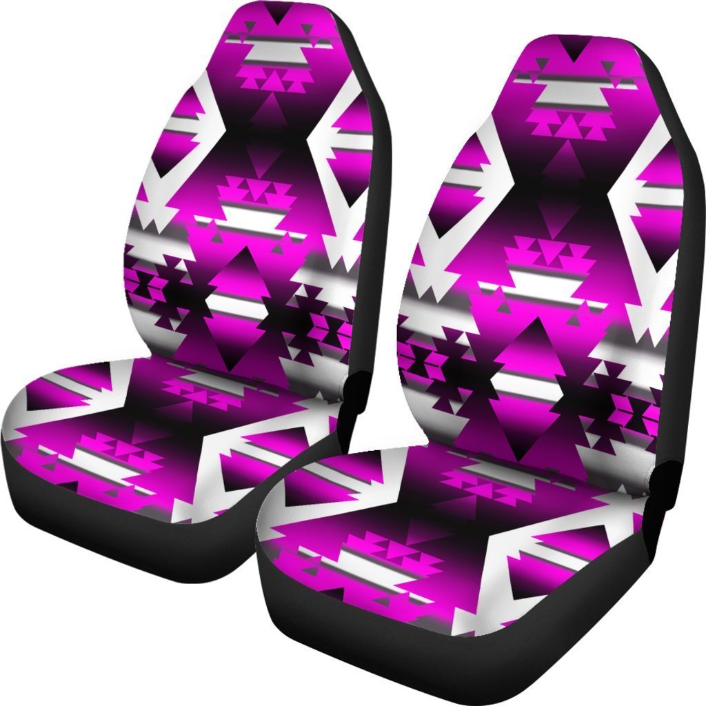 White Pink Aztec Triangle Universal Fit Car Seat Covers