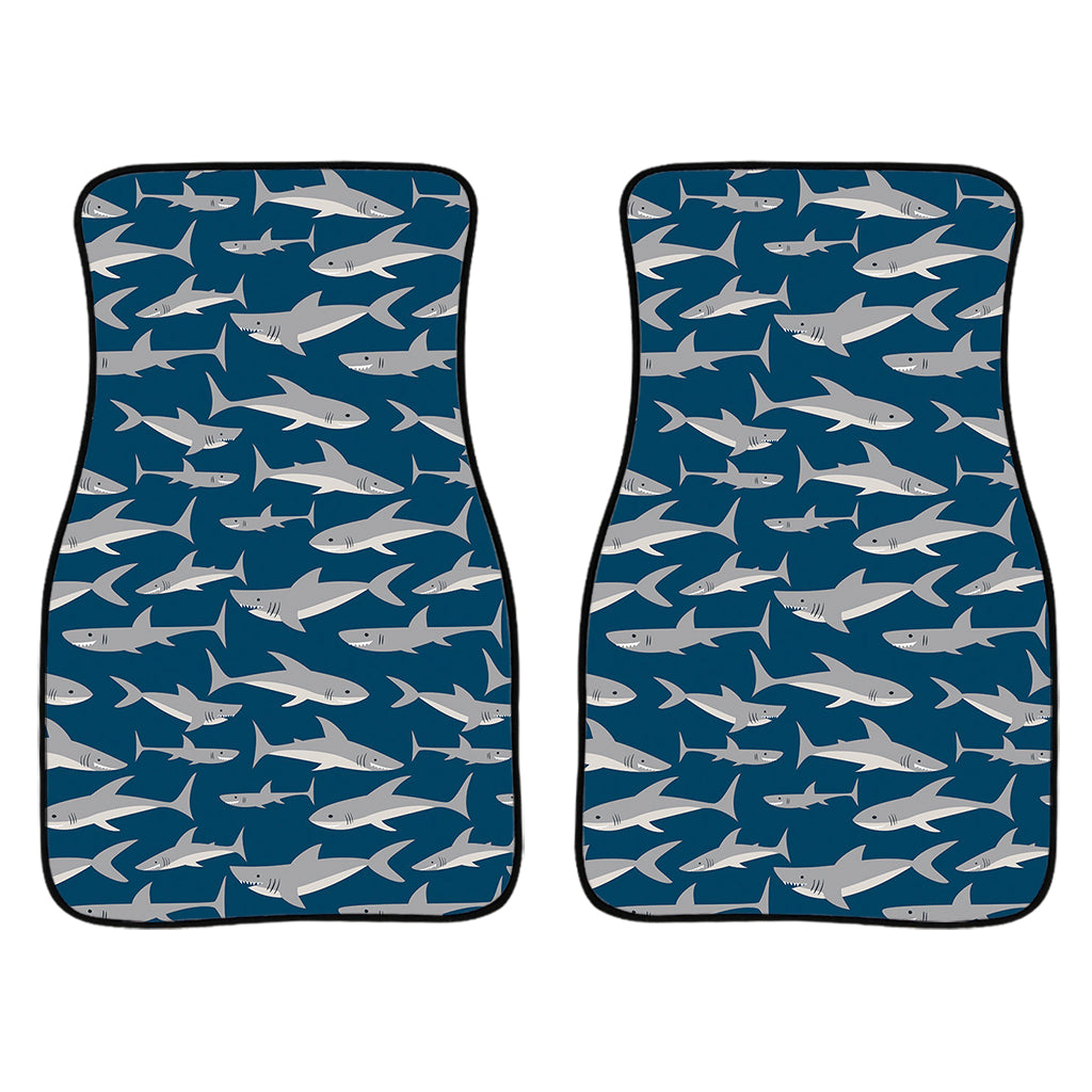 White Shark Pattern Print Front And Back Car Floor Mats/ Front Car Mat