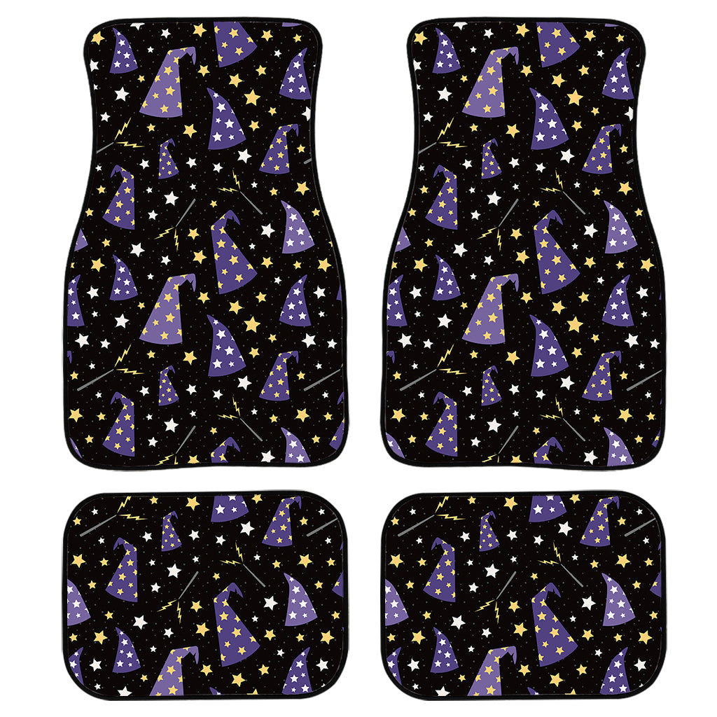 Wizard Hat Pattern Print Front And Back Car Floor Mats/ Front Car Mat