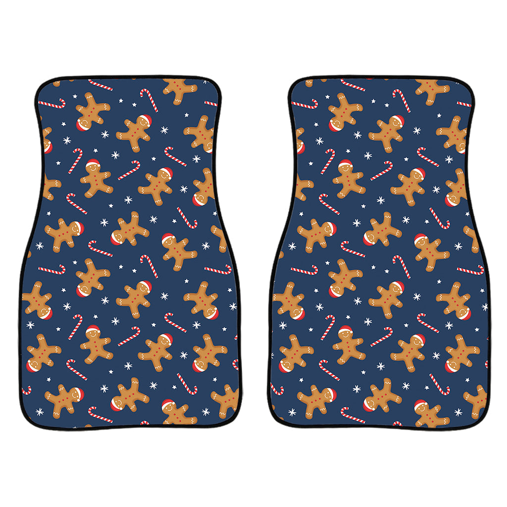 Xmas Gingerbread Man Pattern Print Front And Back Car Floor Mats/ Front Car Mat