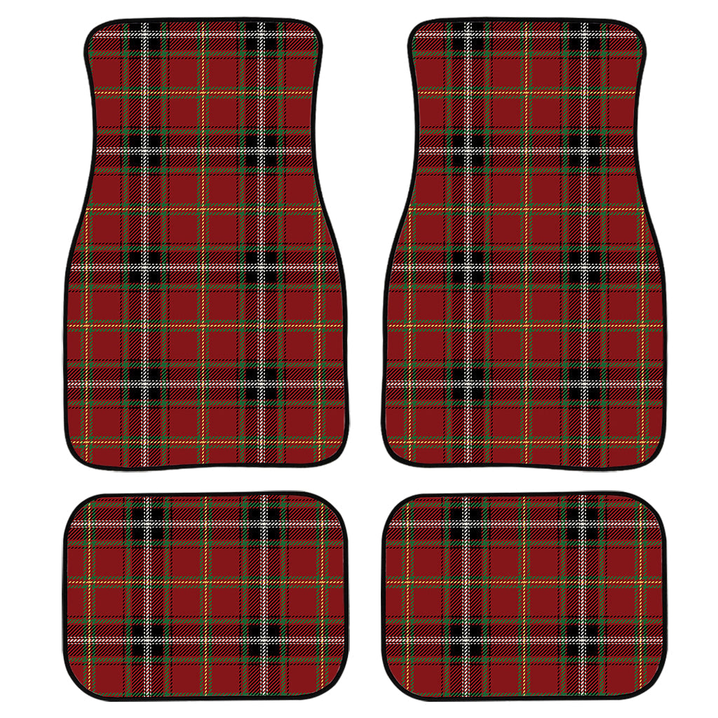 Xmas Scottish Tartan Pattern Print Front And Back Car Floor Mats/ Front Car Mat