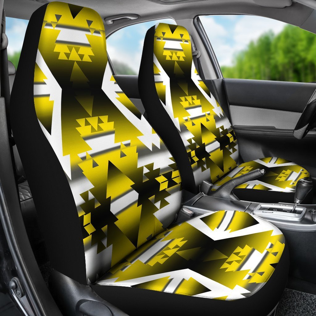 Yellow Aztec Triangle Universal Fit Car Seat Covers