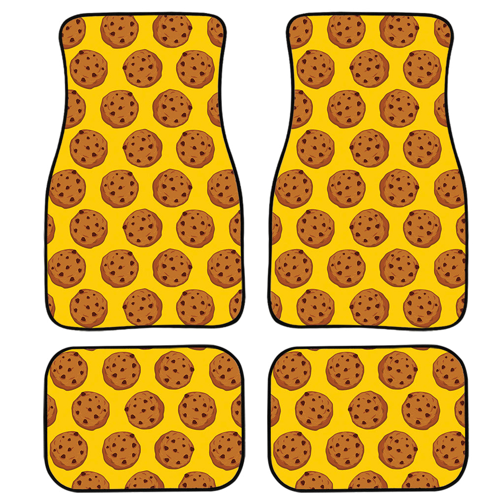 Yellow Cookie Pattern Print Front And Back Car Floor Mats/ Front Car Mat