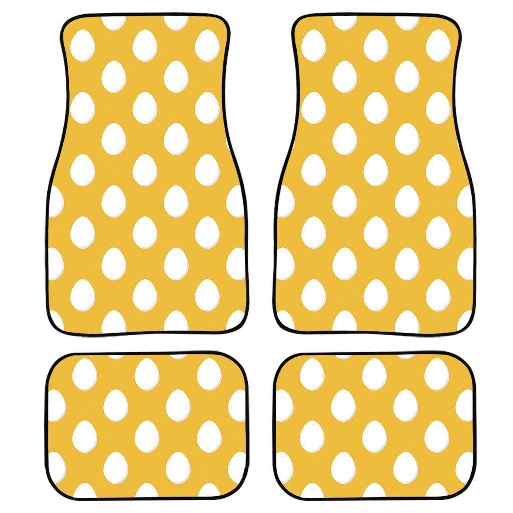 Yellow Eggs Pattern Print Front And Back Car Floor Mats/ Front Car Mat