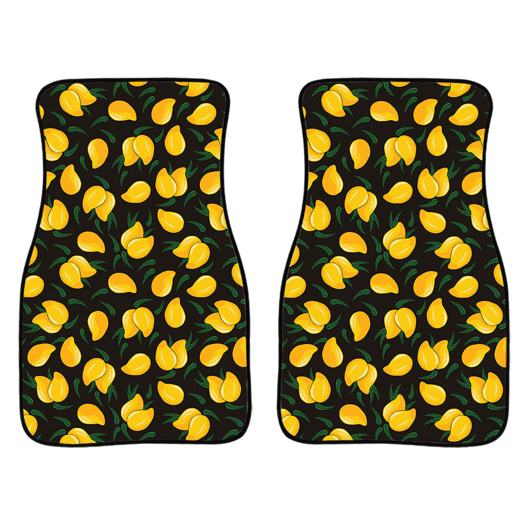 Yellow Mango Fruit Pattern Print Front And Back Car Floor Mats/ Front Car Mat